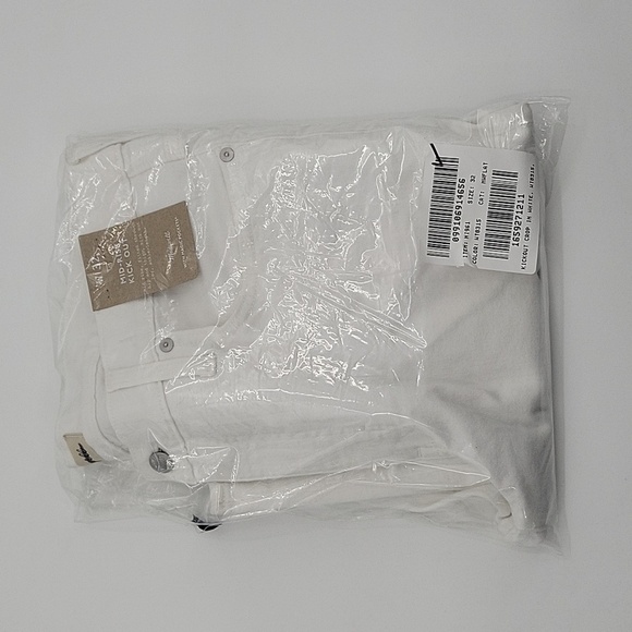 Madewell Kick Out Crop Jeans in Pure White size 32 NWT NI961 - Picture 13 of 14